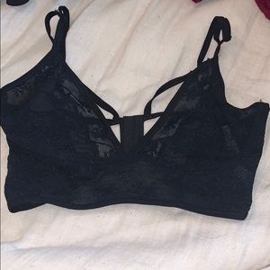 black mesh bralette